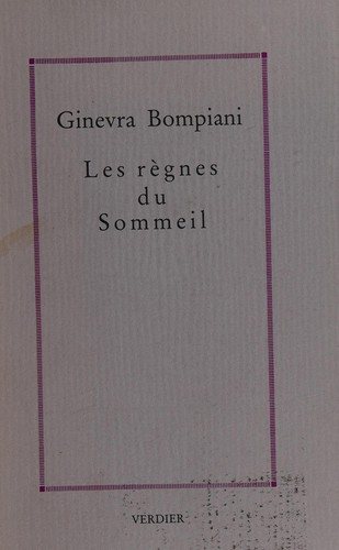Couverture : Les règnes du sommeil