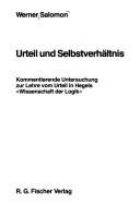 Couverture : Urteil und Selbstverhältnis