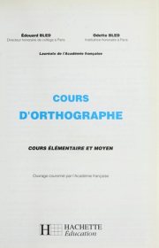 Couverture : Cours d'orthographe