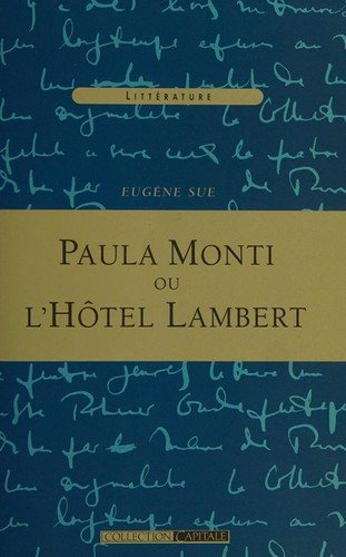 Couverture : Paula Monti ou l'hôtel Lambert