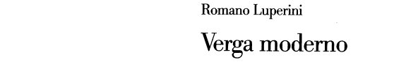 Couverture : Verga moderno