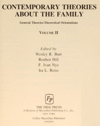 Couverture : Contemporary theories about the family