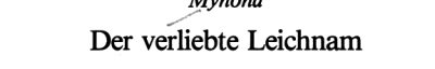 Couverture : Der verliebte Leichnam. Grotesken, Erzählungen, Gedichte