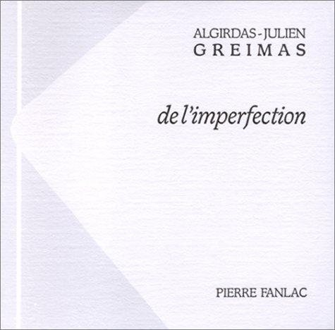 Couverture : De l'imperfection