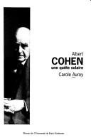 Couverture : Albert Cohen