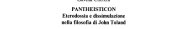 Couverture : Pantheisticon