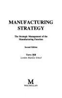 Couverture : Manufacturing Strategy