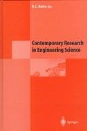 Couverture : Contemporary research in engineering science