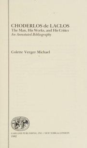 Couverture : Choderlos de Laclos