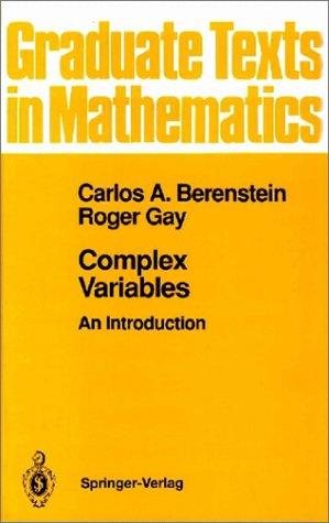 Couverture : Complex variables