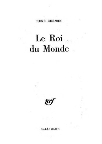 Couverture : Le roi du monde
