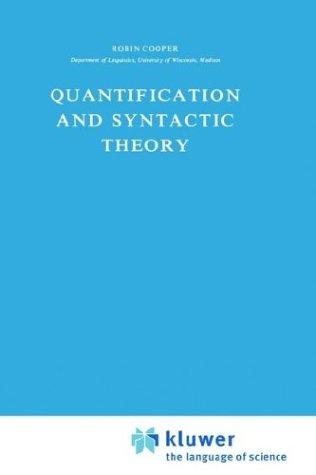 Couverture : Quantification and syntactic theory