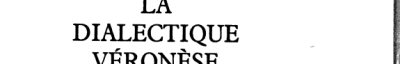 Couverture : La dialectique Véronèse