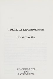 Couverture : Toute la kinésiologie
