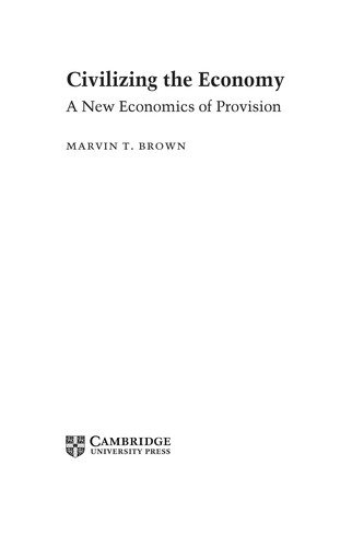 Couverture : Civilizing the economy