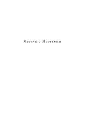 Couverture : Mourning Modernism