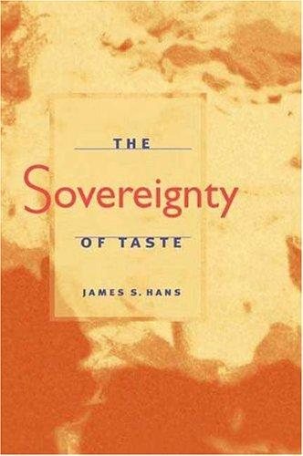 Couverture : The Sovereignty of Taste
