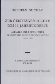 Couverture : ZUR GEISTESGESCHICHTE DES 19. JAHRHUNDERTS