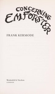 Couverture : Concerning E.M. Forster
