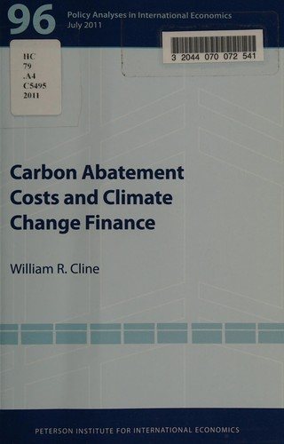 Couverture : Carbon abatement costs and climate change finance