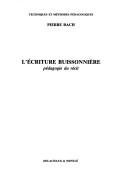 Couverture : L' écriture buissonnière