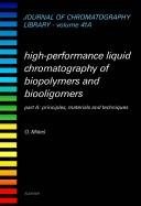 Couverture : High-performance liquid chromatography of biopolymers and biooligomers