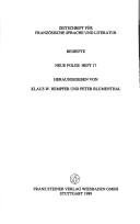 Couverture : French liaison and linguistic theory