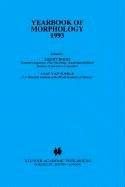 Couverture : Yearbook of Morphology 1993: Theme