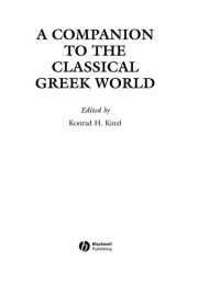 Couverture : A companion to the classical Greek world
