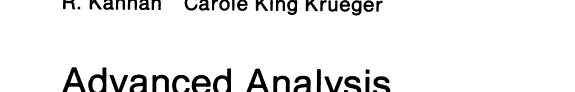 Couverture : Advanced analysis on the real line