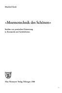 Couverture : Mnemotechnik des Schönen