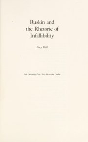 Couverture : Ruskin and the rhetoric of infallibility