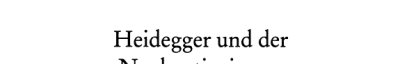 Couverture : Heidegger und der Neukantianismus
