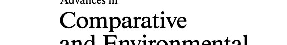Couverture : Advances In Comparative And Environmental Physiology V8
