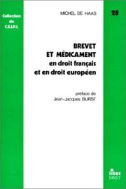 Couverture : Brevet et médicament en droit français et en droit européen