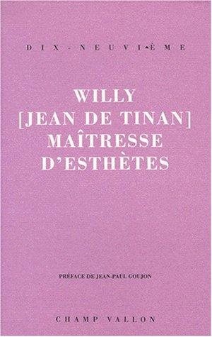 Couverture : Maîtresse d'esthètes