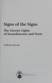 Couverture : Signs of the signs