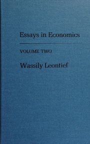 Couverture : Essays in economics