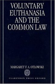Couverture : Voluntary euthanasia and the common law