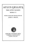 Couverture : The Attic nights of Aulus Gellius