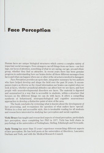 Couverture : Face Perception