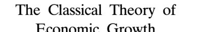 Couverture : The classical theory of economic growth
