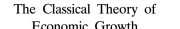 Couverture : The classical theory of economic growth