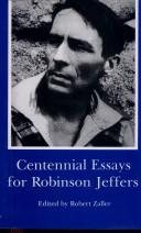 Couverture : Centennial essays for Robinson Jeffers