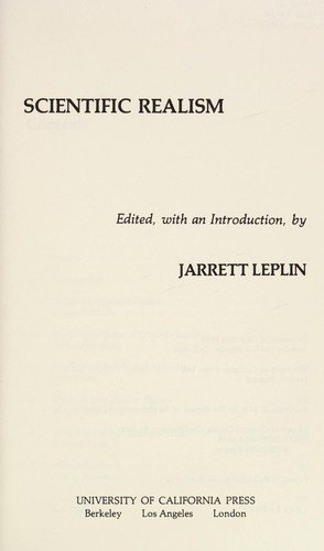 Couverture : Scientific realism