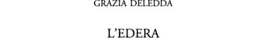 Couverture : L'edera