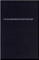 Couverture : The background of plant ecology