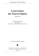 Couverture : L' ouverture du Nouvel Opéra, 5 janvier 1875