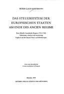 Couverture : Das Steuersystem der europäischen Staaten am Ende des ancien Regime