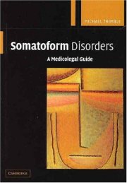 Couverture : SOMATOFORM DISORDERS: A MEDICOLEGAL GUIDE.